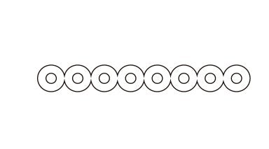 Orthodontic elastomeric chain (view 3) by ISSC Odont