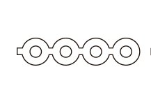 Orthodontic elastomeric chain (view 5) by ISSC Odont