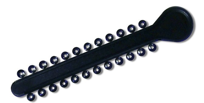 Black elastic ligature ties for braces