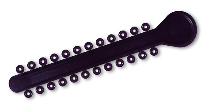 Burgundy elastic ligature ties for braces