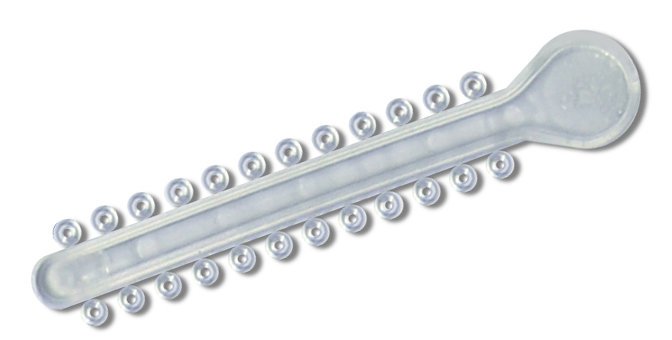 Clear elastic ligature ties for braces