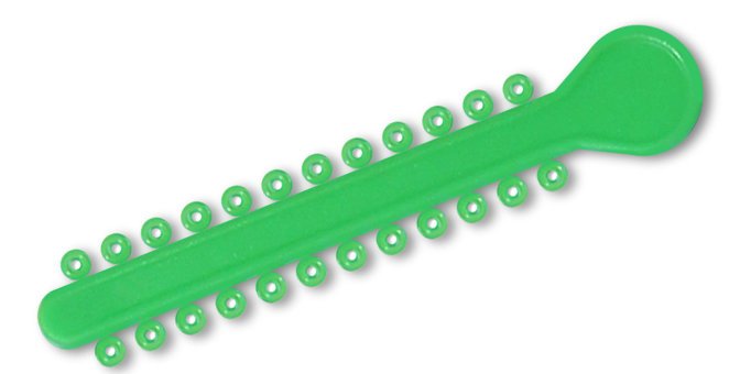 Lime elastic ligature ties for braces