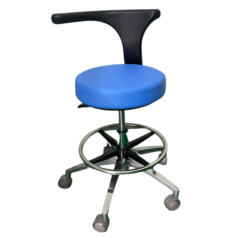 Blue ergonomic dental stool ISSC-OF-006 by ISSC Odont