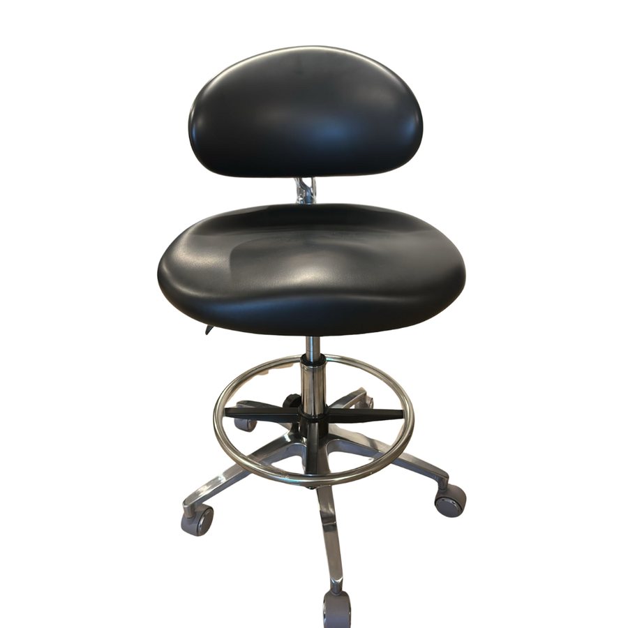 Black ergonomic dental stool ISSC-OD-002 by ISSC Odont