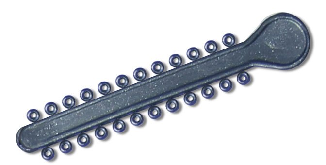 Silver elastic ligature ties for braces