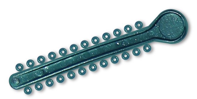 Sparkle green elastic ligature ties for braces