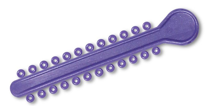 Violet pearl elastic ligature ties for braces