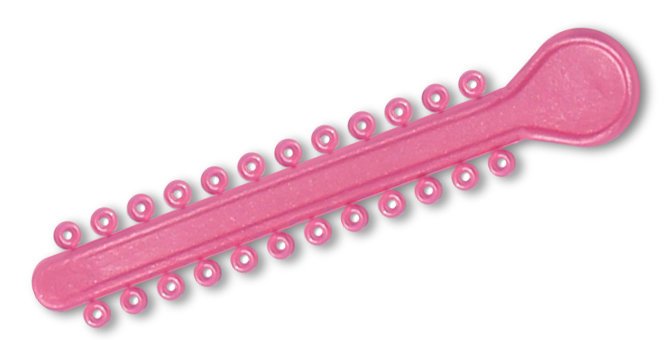 Watermelon pearl elastic ligature ties for braces