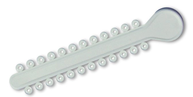 White elastic ligature ties for braces