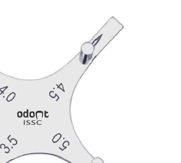 Stainless steel Boone gauge (view 2) by ISSC Odont